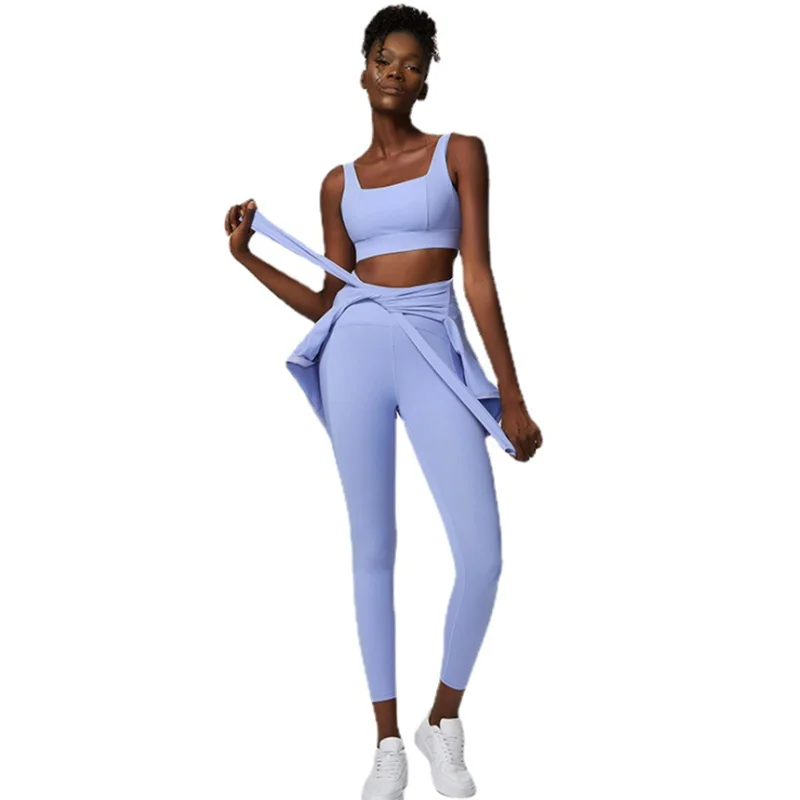 Women's 2 Pieces Fitness Yoga Set - Stretchy Sports Gym Sports Bra and High Waist Workout Leggings
