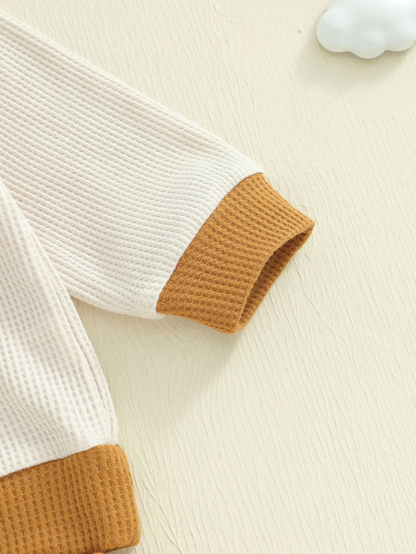 Baby Boys Letter Print Outfit Set - Long Sleeve Crew Neck Sweatshirt & Elastic Waist Pants (0-3Y)