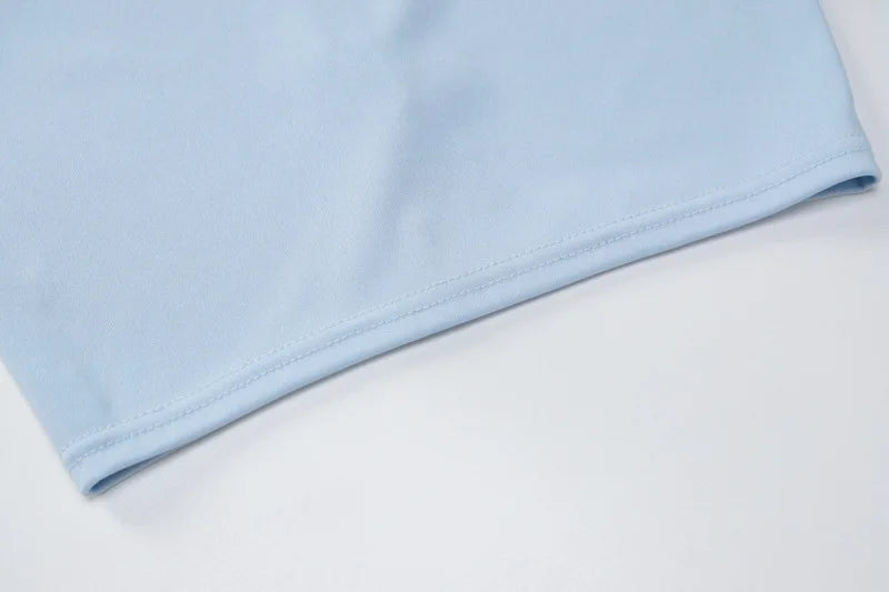 Women's Strapless Solid Crop Top and Skirt 2 Piece Set Outfit Co-Ord Sets Matching Set