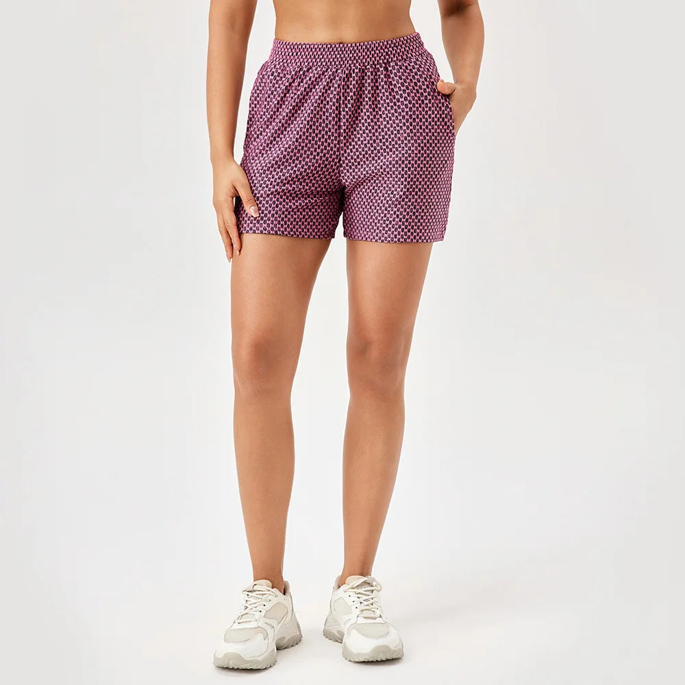 Women's Fitness Yoga Shorts Super Stretch Tie-Dye Outdoor Running Shorts Breathable Quick Dry Sportswear Workout Shorts