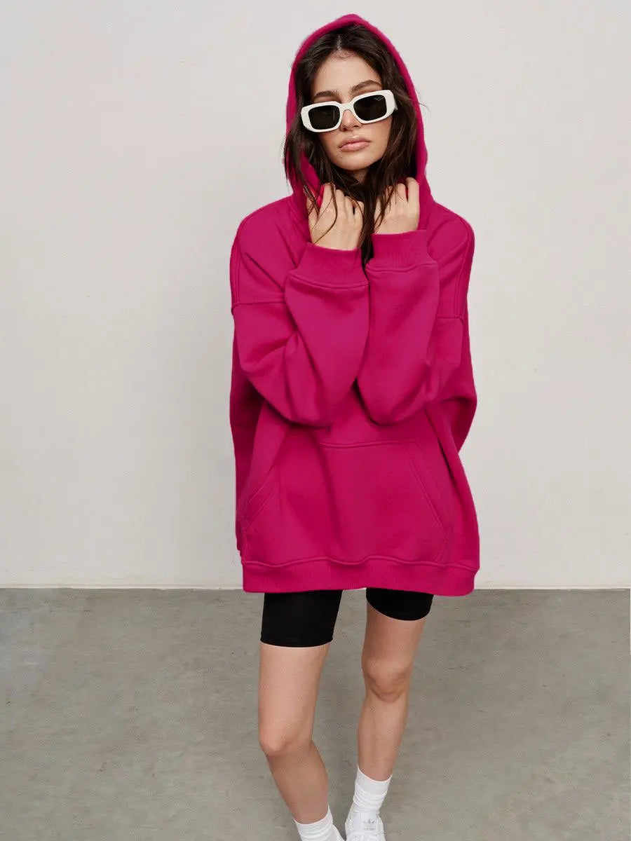 Women's Oversized Fleece Pullover Hoodie