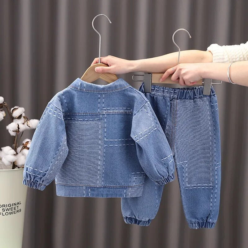 Boy's 3PCS Denim Jeans Set