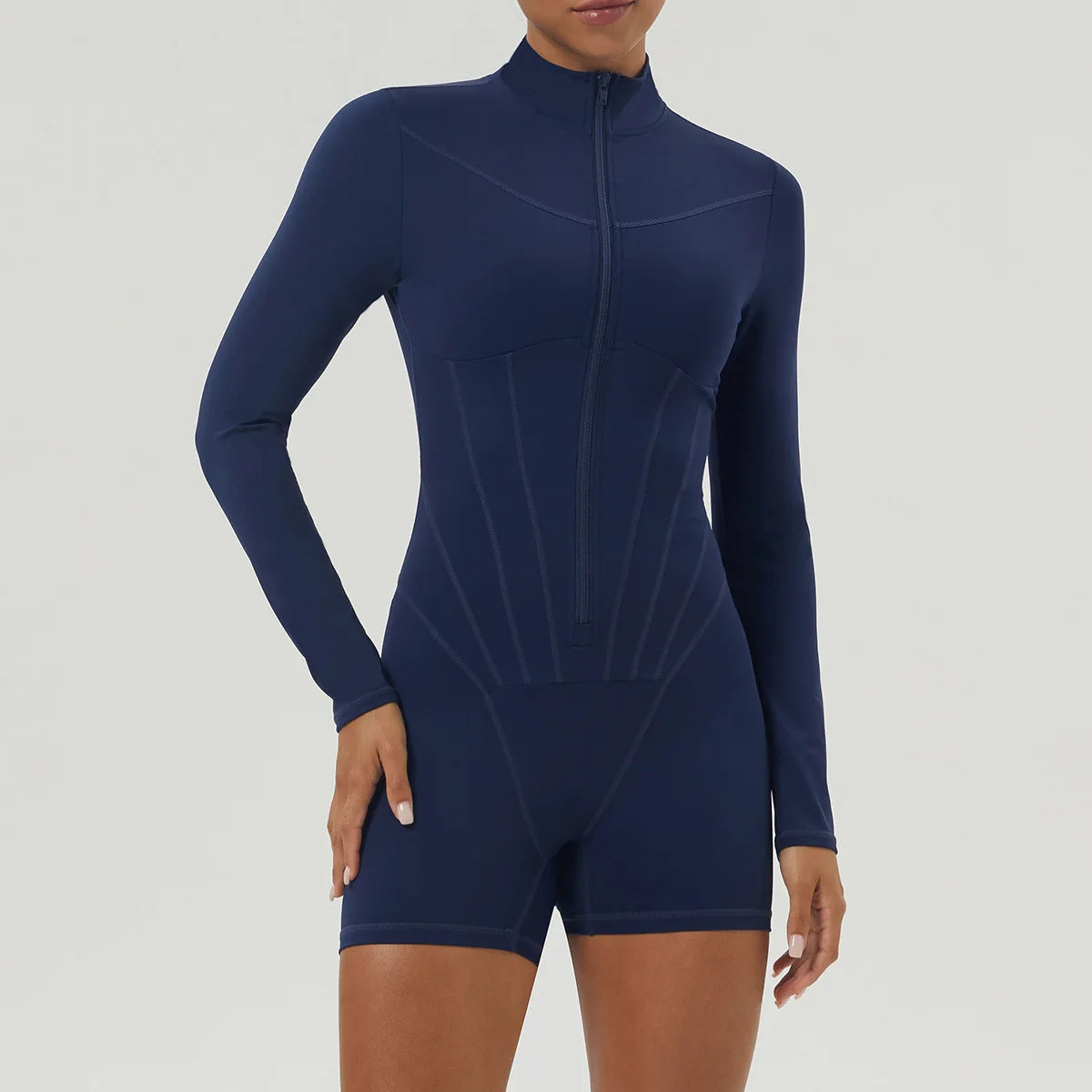 Women's Gym Yoga Running Jumpsuit One Piece Long Sleeve Sportswear Female Breathable Workout Activewear