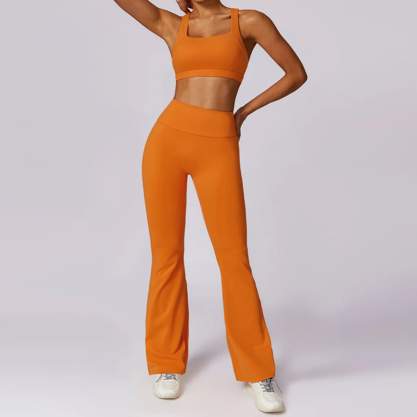 Women's 2Pcs Sports Fitness Tracksuit Workout Sportswear Quick-Drying Yoga Gym Yoga Set