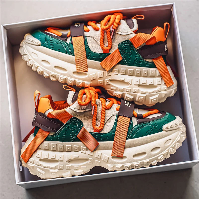 Men's Casual Platform Sports Shoes Lace Up Sneakers