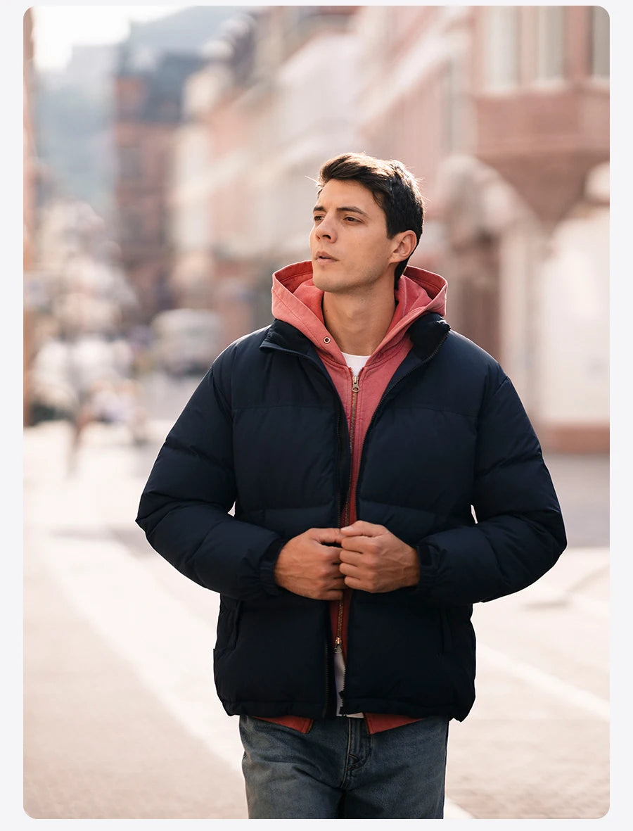 Men's Winter Oversize 90% White Duck Down Coats Warm Comfortable Down Puffer Jacket