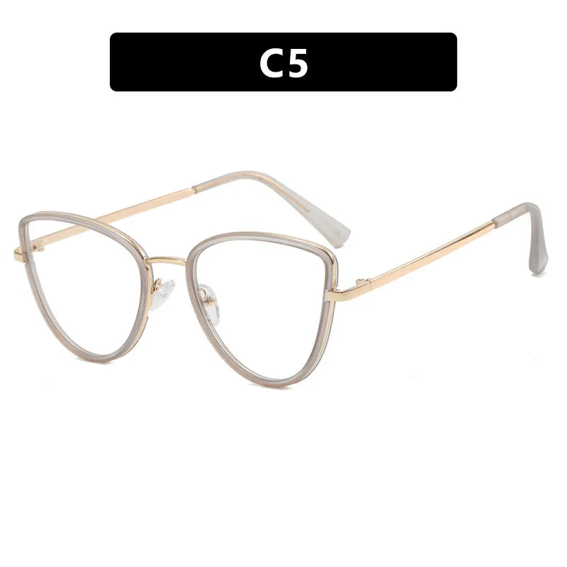 Fashion Cat Eye Eyeglass Frame - Anti Blue Light Prescription Compatible for Women