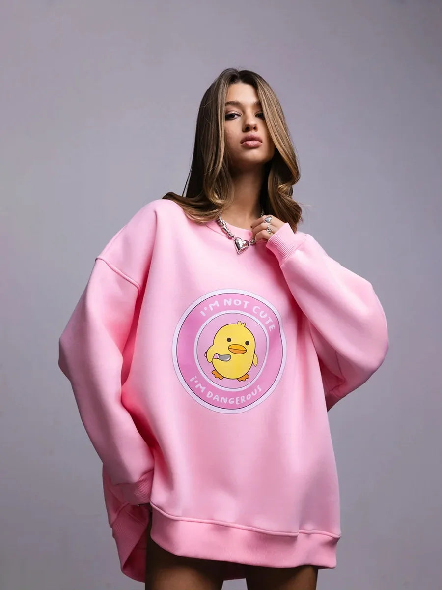Women's Loose Round Neck Oversized Chic Sweatshirt