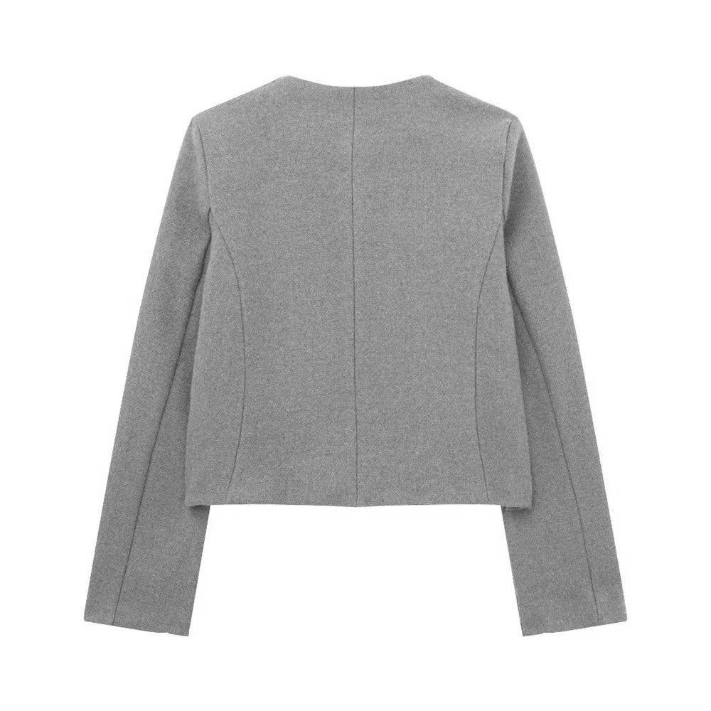 Women's Casual Temperament Flip Short Jacket