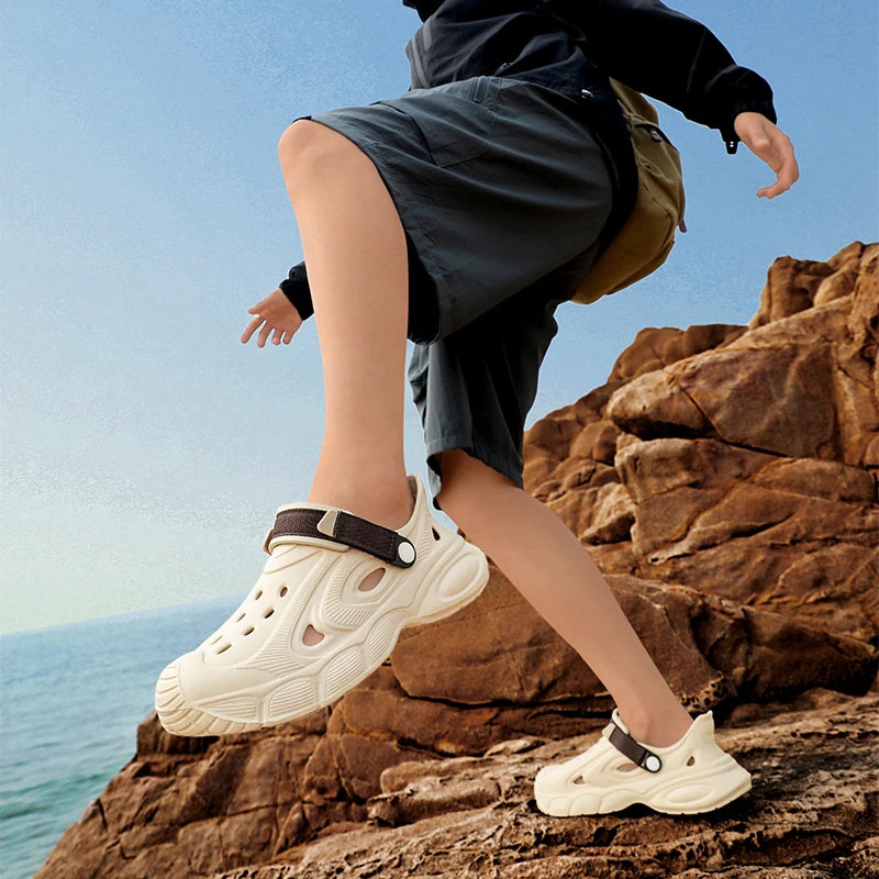 Men's Summer Sandals Platform Outdoor Quick Dry Beach Wading Clogs Water Non-Slip Shoes