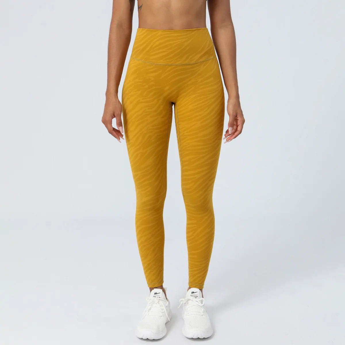 Women's High Waist Yoga Pants Buttery Soft Zebra Stripe Printed Sports Leggings Breathable Workout Running Tights Sportswear