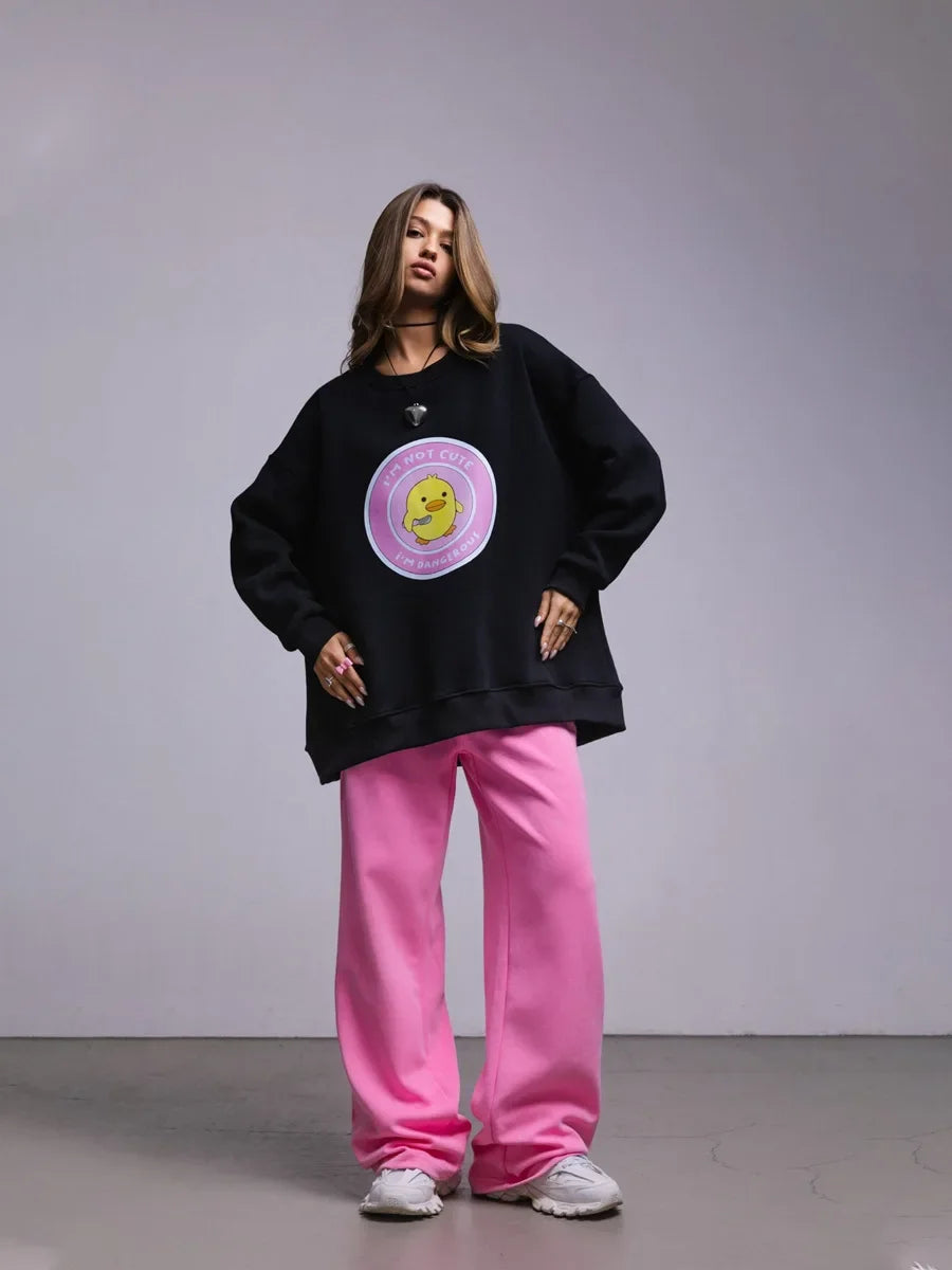 Women's Loose Round Neck Oversized Chic Sweatshirt