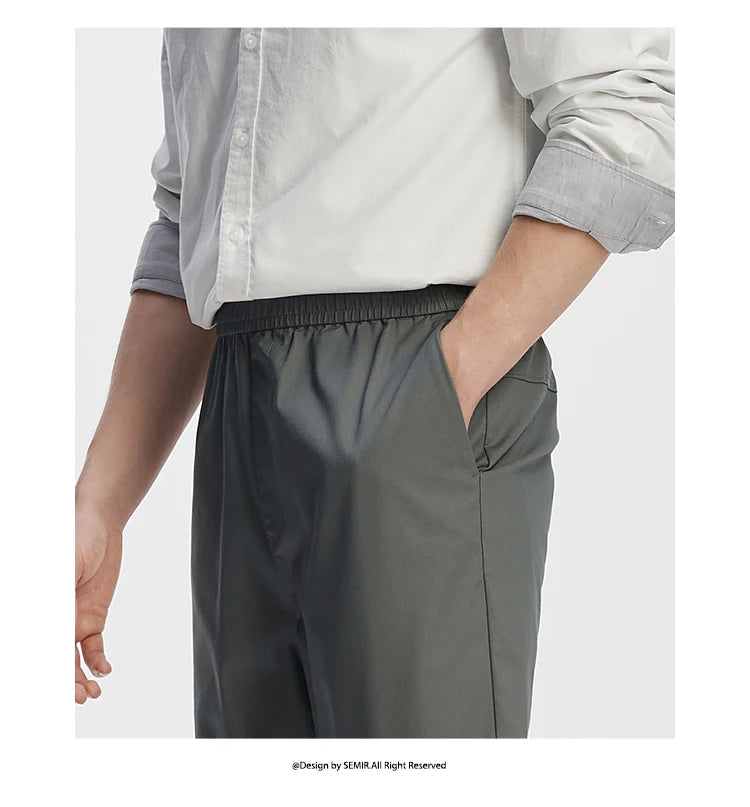 Commute Solid Straight Leg Trousers - Classic Versatile Autumn Pants