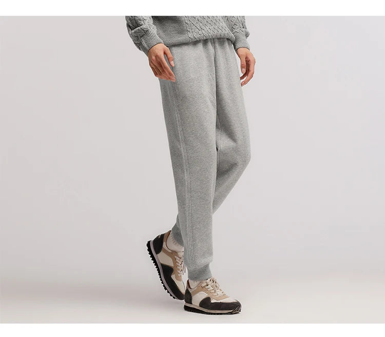 Men's Thermal Fleece Lined Jogger Pants - Antibacterial Loose Fit Winter Sweatpants