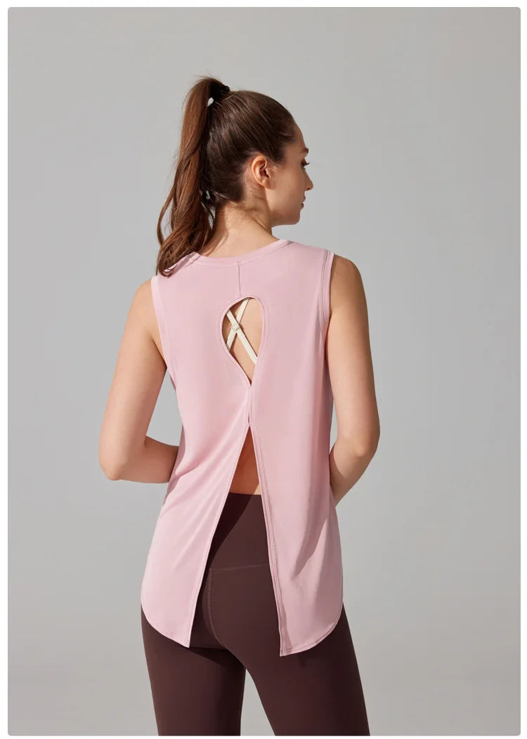 Women's Summer Gym Vest - Sleeveless Quick Dry Athletic Top for Running
