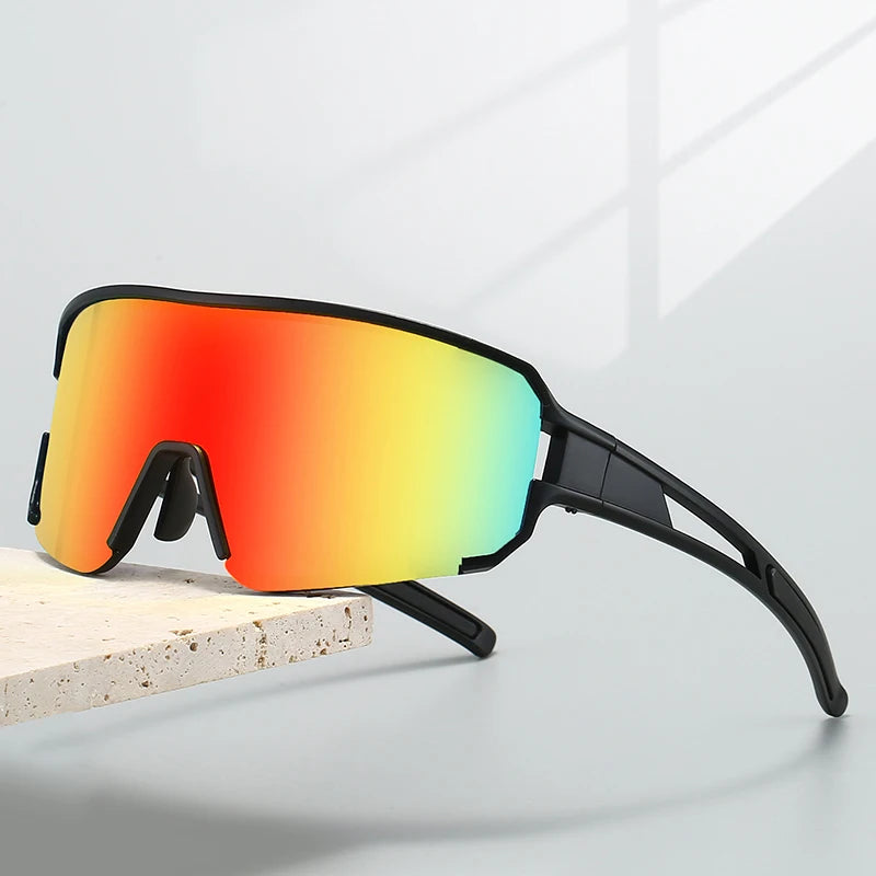 Men's Oversized Sports Goggle Punk Mirror Outdoor Fishing Sunglasses Trendy Windproof Anti-UV Cycling Shades