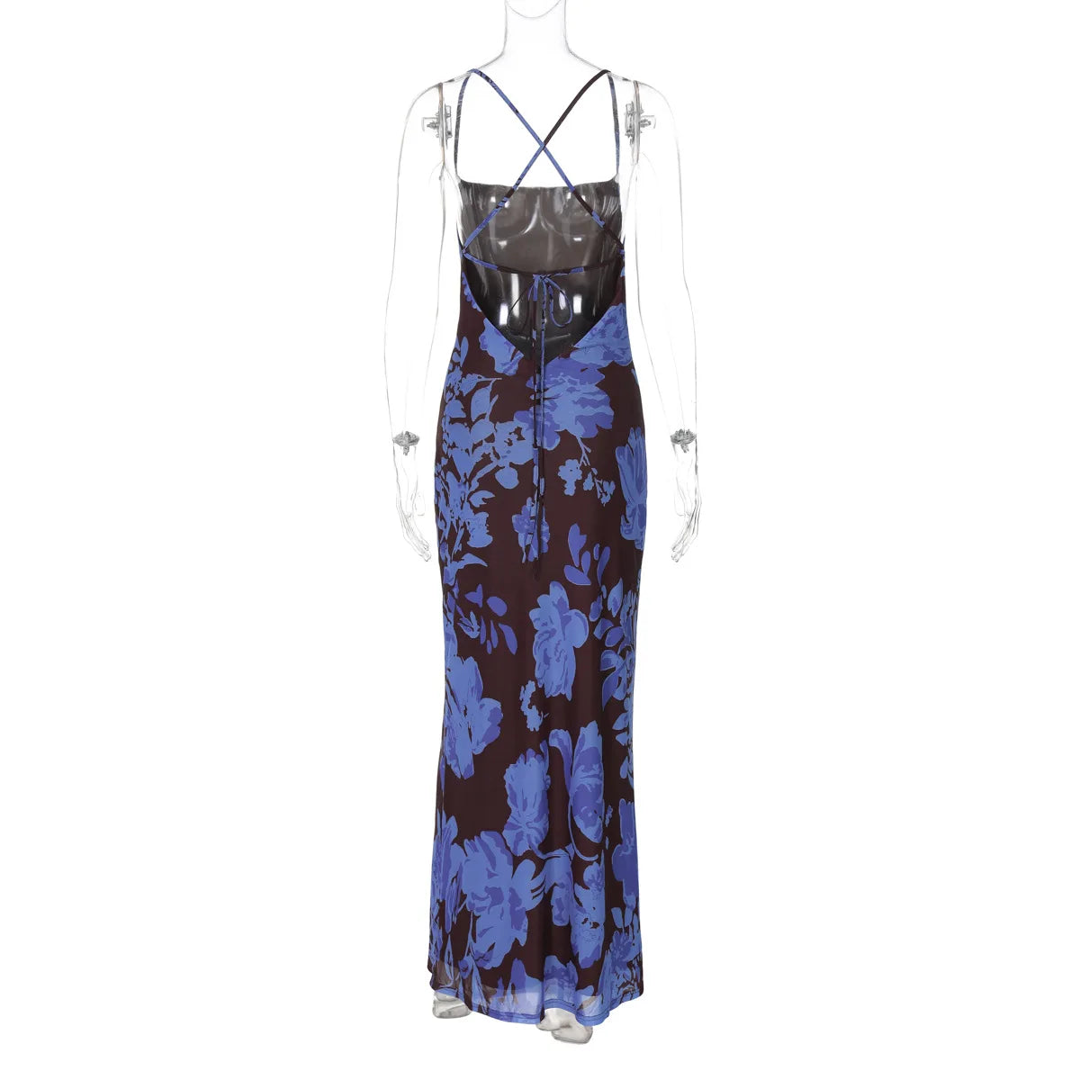 Mesh Maxi Dress - Backless Party Dress for Women