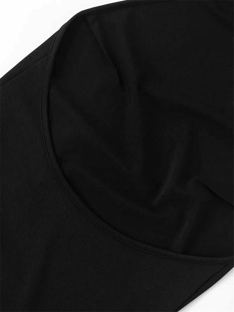 Women's Patchwork Halter Backless Midi  Contrast Color Sleeveless Pleated Long Dress