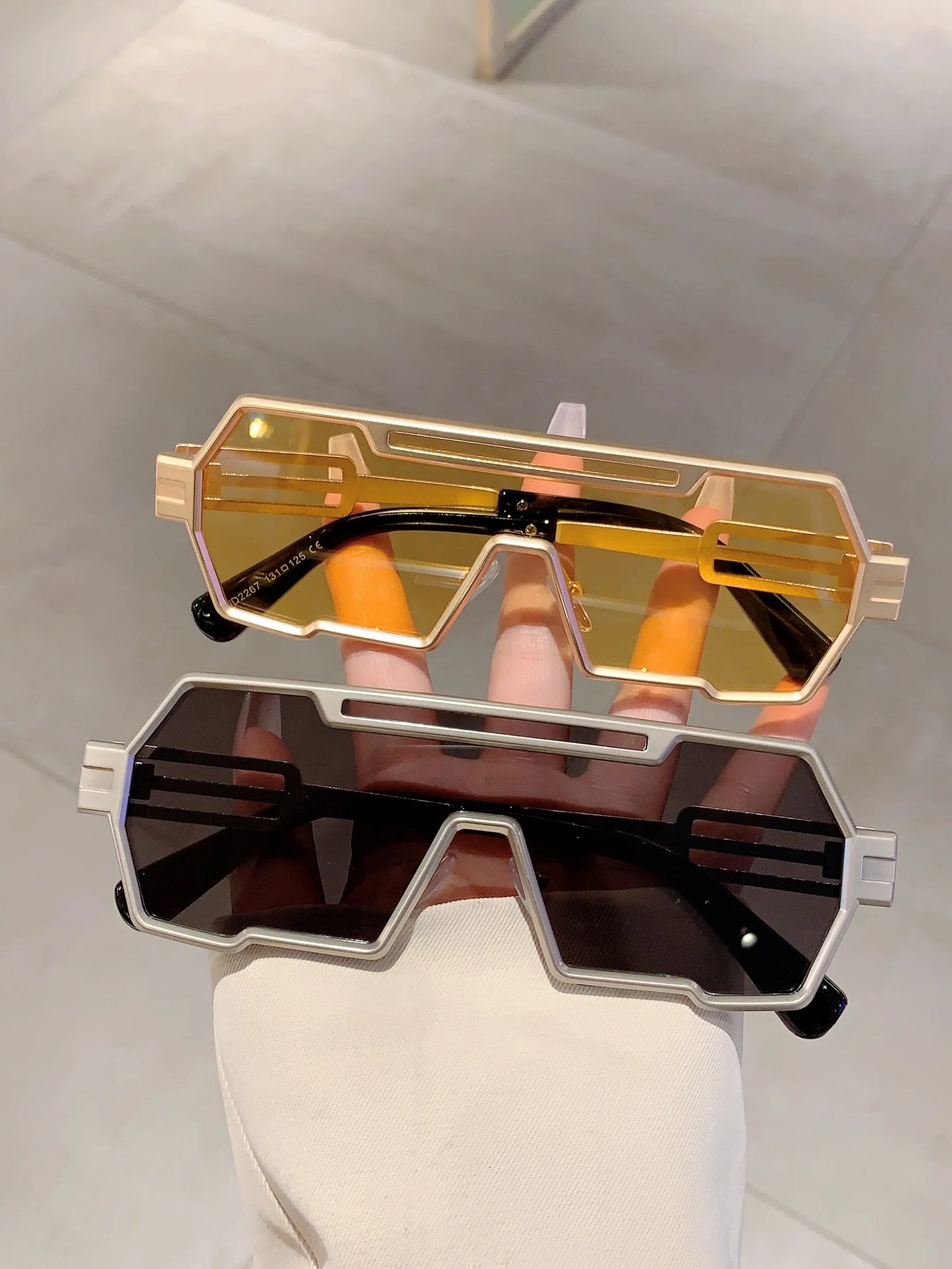 Unisex Oversize Rectangle Sunglasses