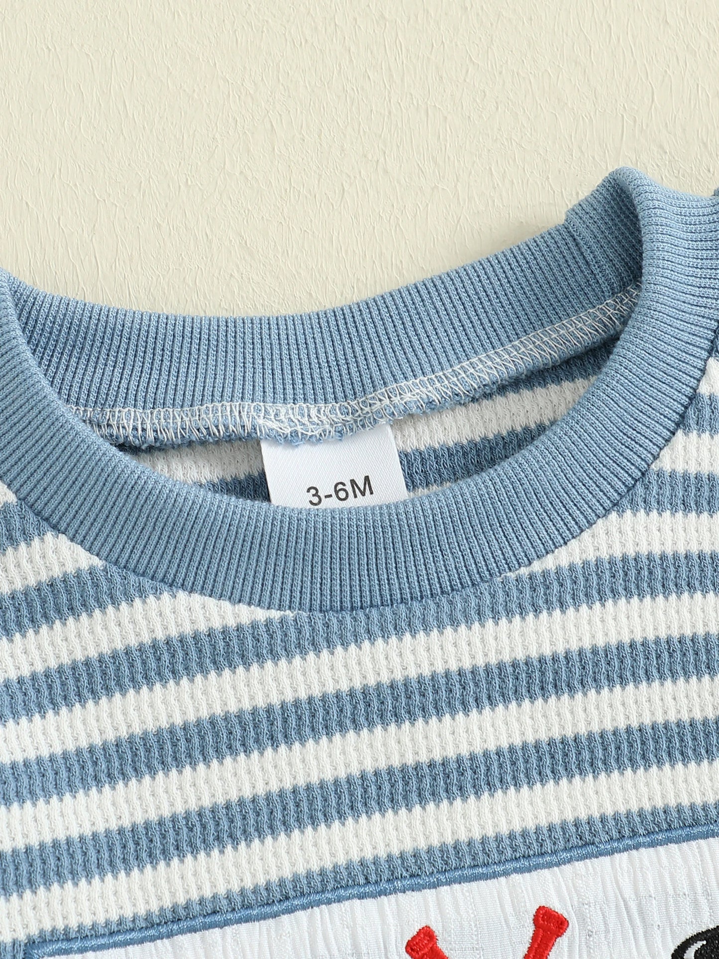 Autumn Winter Baby Boys Sports Clothing Set - Embroidered Striped Sweatshirt & Pants (0-3Y)