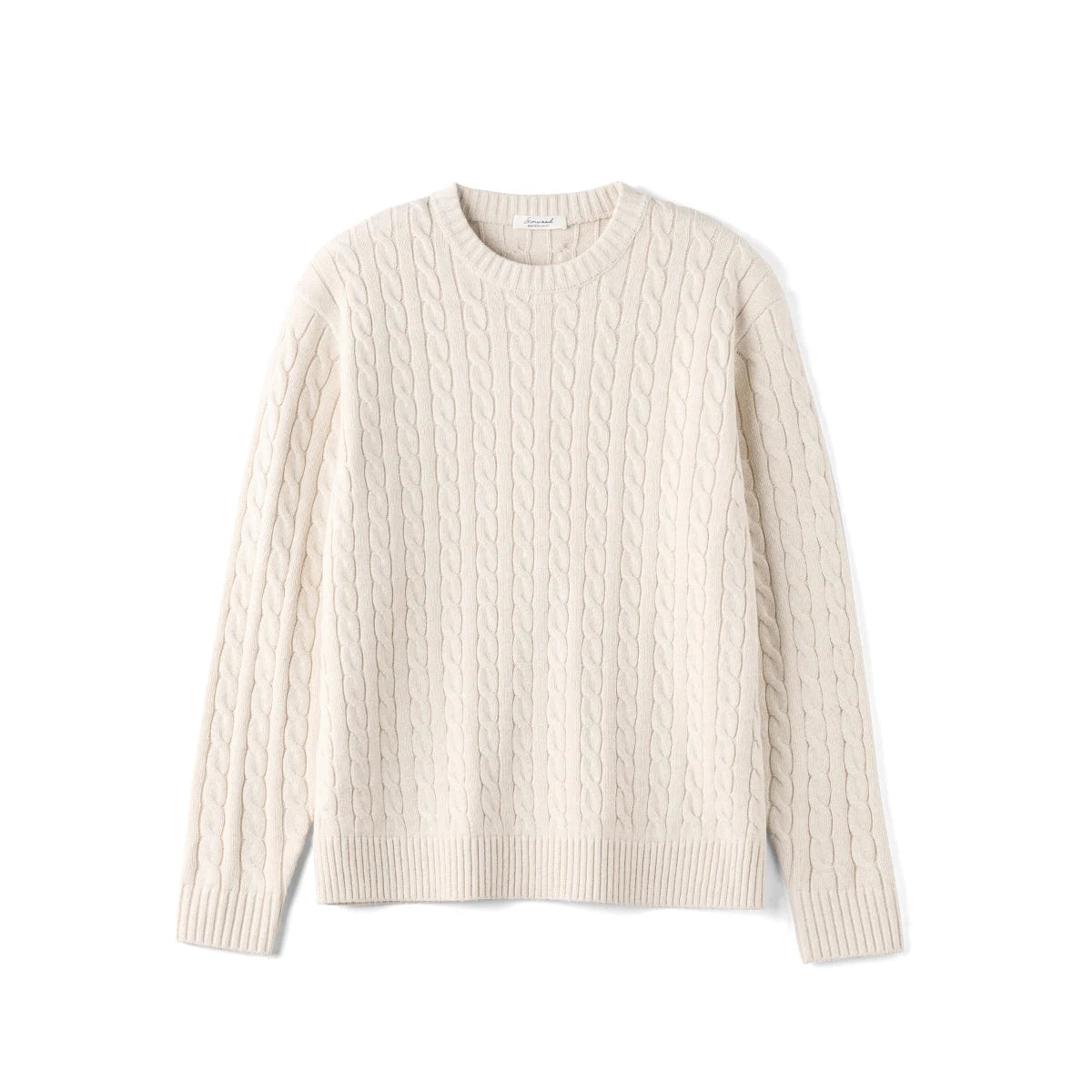 Men's Autumn Winter Oversized Cable Knit Long Sleeve Knitted Casual Vintage Pullover Sweater