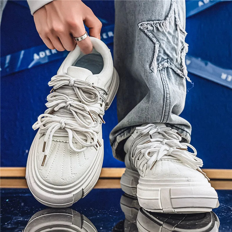 Men's Casual strap Design Skateboard Trainers Sneakers