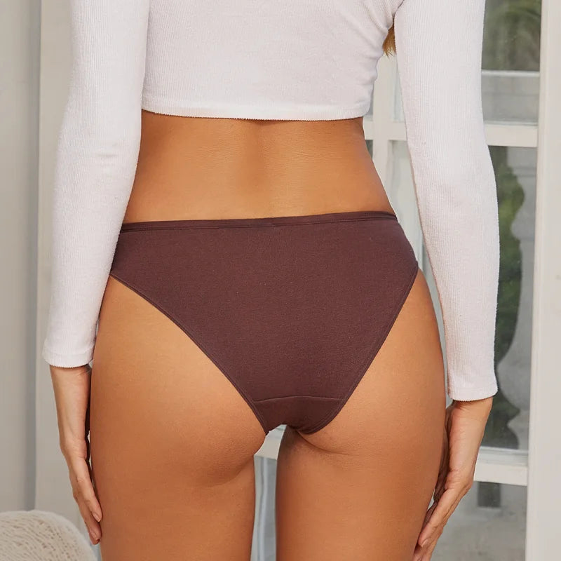 3-Pack Cotton Low-Waist Briefs for Women - Comfortable Breathable Underwear