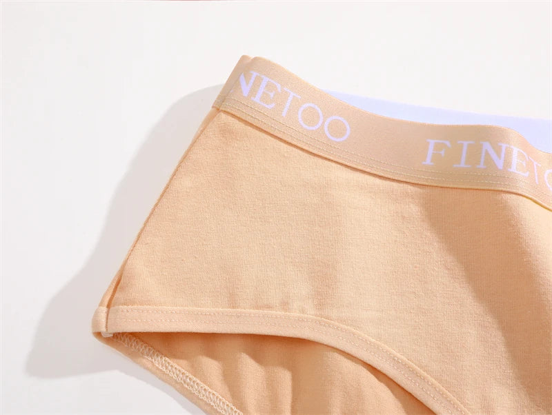 Women's 3Pcs Cotton Breathable Underwear Letter Belt Low Waist Briefs Stretch Comfortable Lingerie