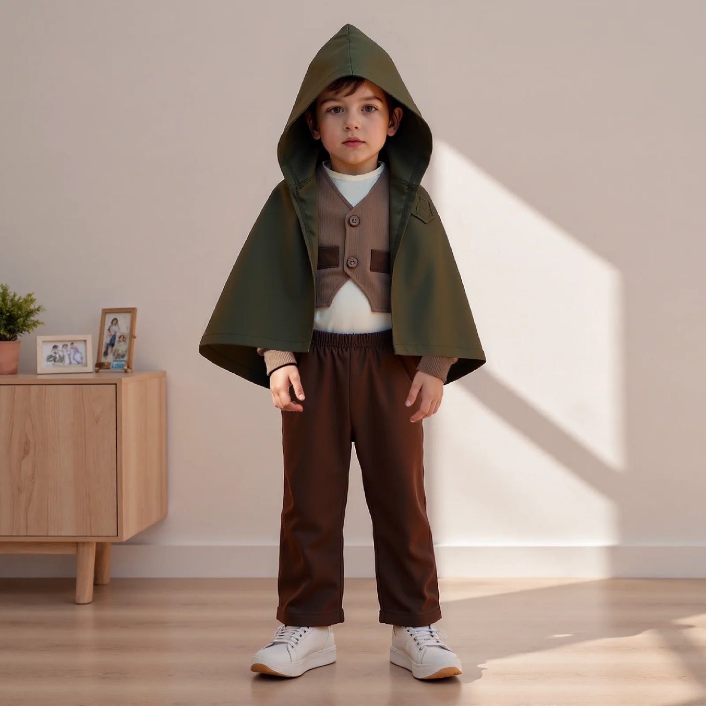 Toddler Boys Fall Winter Gentleman Clothing Set - 4-Piece Outfit with Shirt, Pants, Vest & Cape (0-4Y)
