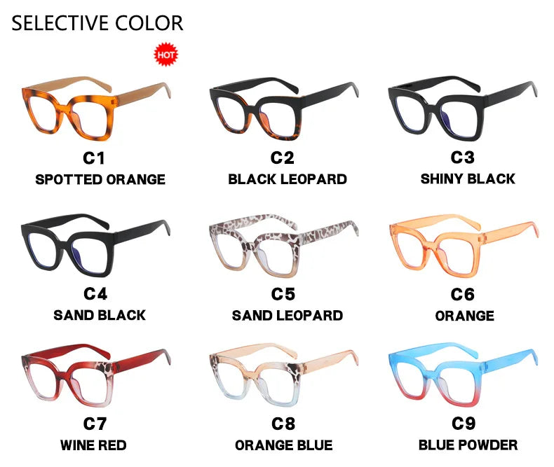 Square Frame Anti Blue Light Glasses - Transparent Computer Eyewear for Women & Men