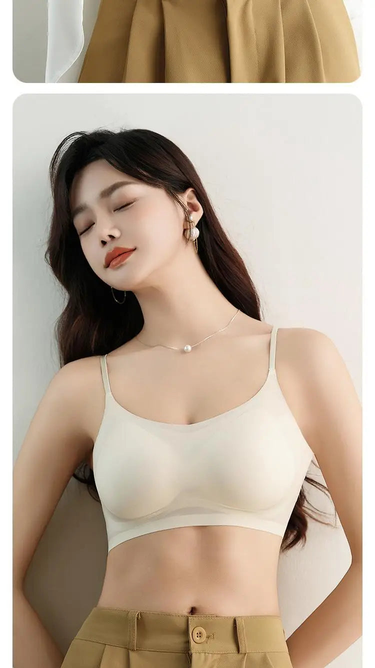 Women's Seamless Wireless Bralette 2-Pack - Ultra-Thin Ice Silk Breathable Vest