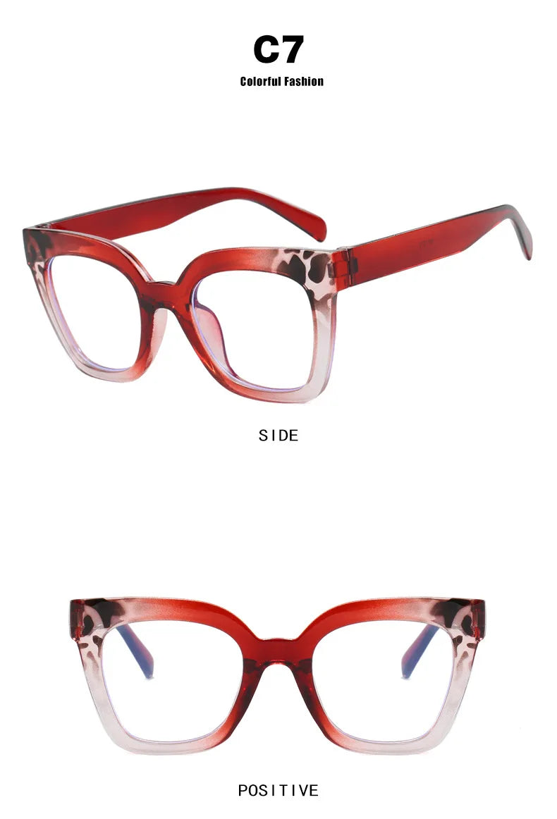 Square Frame Anti Blue Light Glasses - Transparent Computer Eyewear for Women & Men