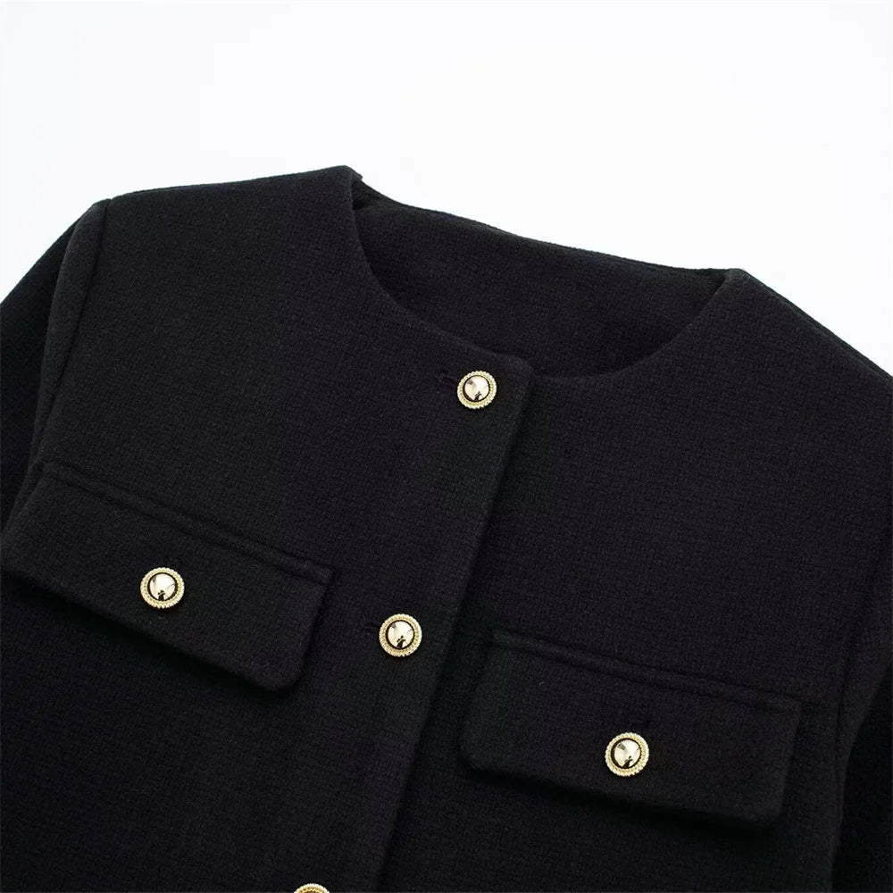 Women's Casual Temperament Flip Short Jacket
