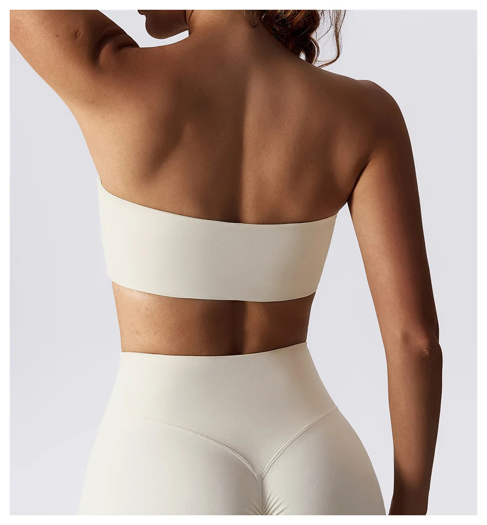 Women's Casual Sports Bra Gym Breathable Training Yoga Clothes Tube Top Fitness Workout Tank Top