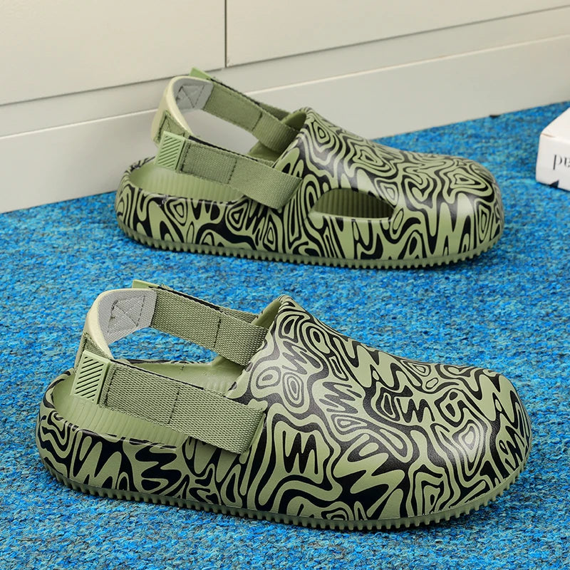 Men's Summer Slippers Outdoor Sandals Design Clogs Beach Slippers Flip Flop Casual Slides