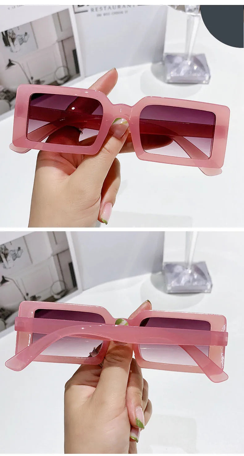 Women's Rectangular Sunglasses - Small Frame Beach Eyewear UV400