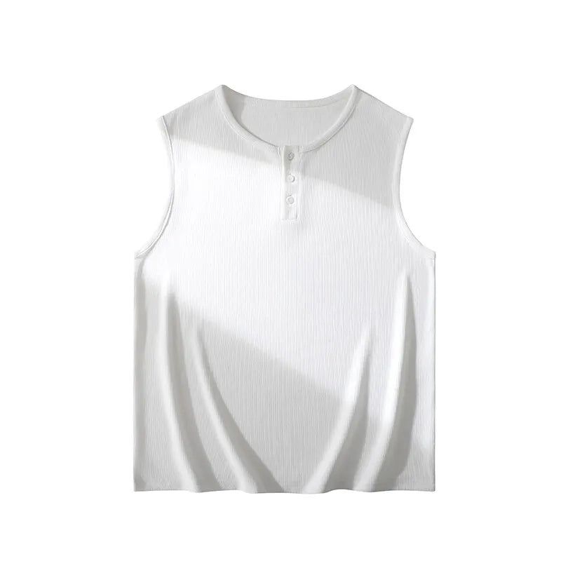 Men's Summer Casual Round -Neck Sleeveless Loose Tank Top Vest