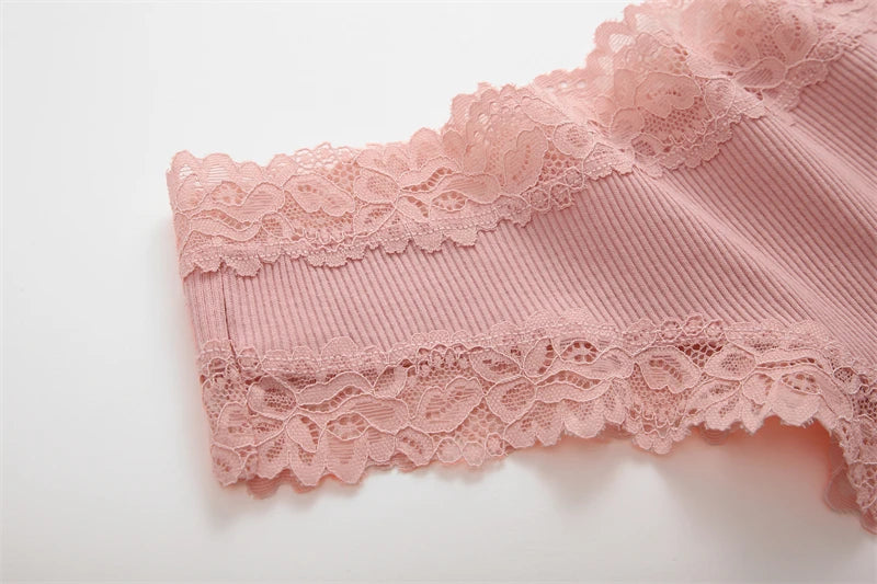 Women's Cotton Brazilian Briefs Set - 5 Pack Lace Underwear