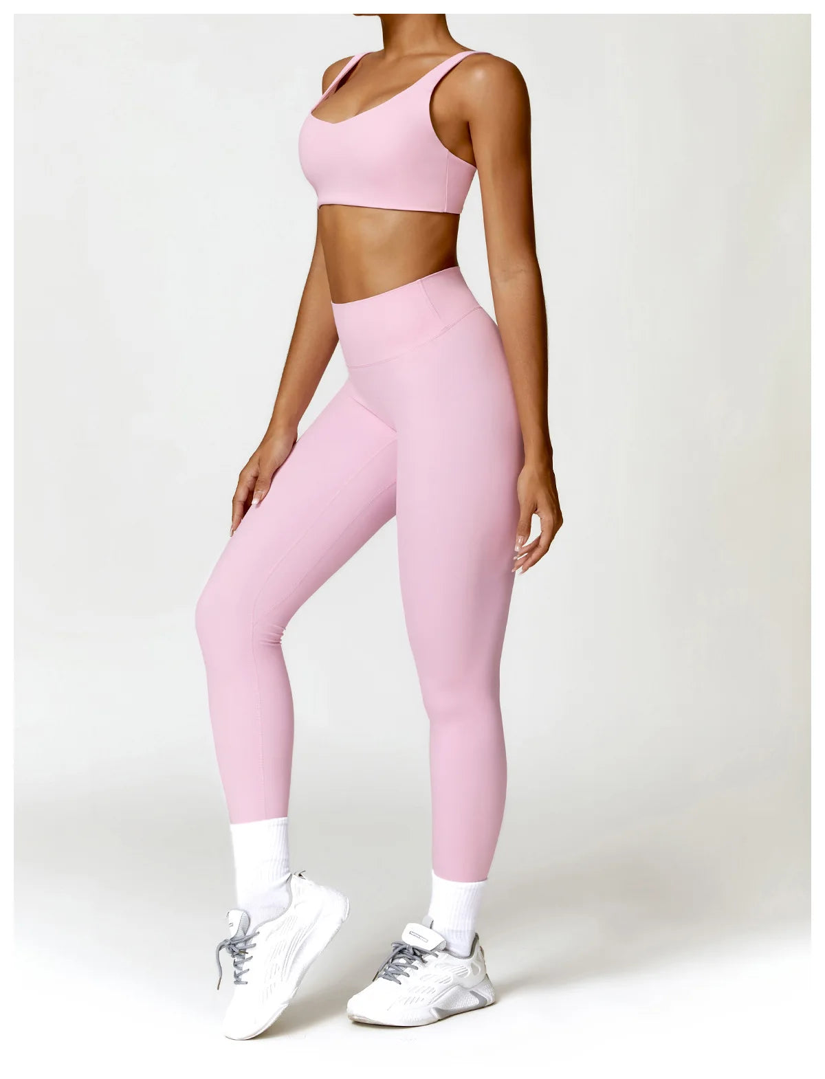Women's 2 Pcs Yoga  Workout Sportswear Tracksuit Running Fitness Leggings Gym Set