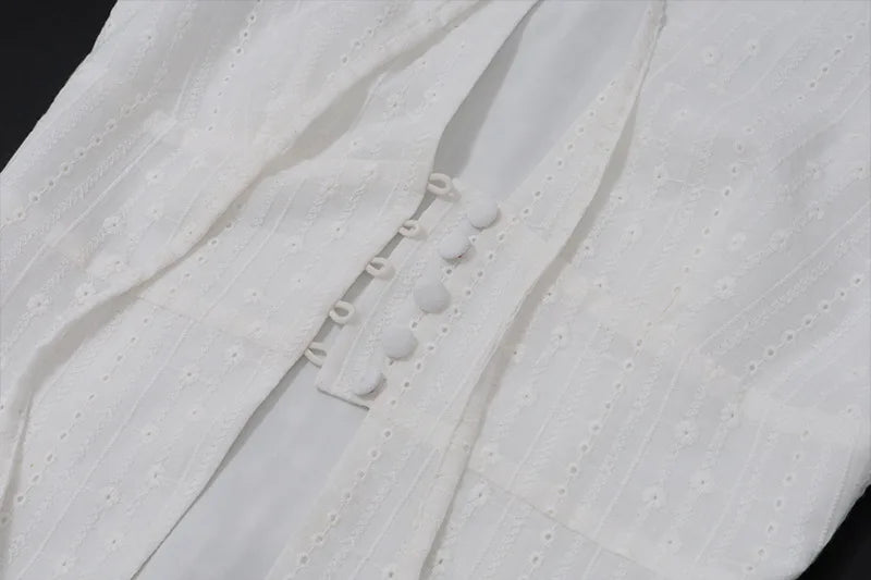 Women's Summer Tie Front Tops Button White Cut Out Sleeveless Cropped Top
