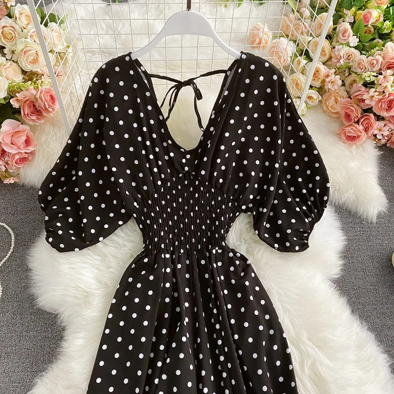 Women's V-Neck Floral Print Jumpsuit - Dolman Sleeves Wide Leg Trousers