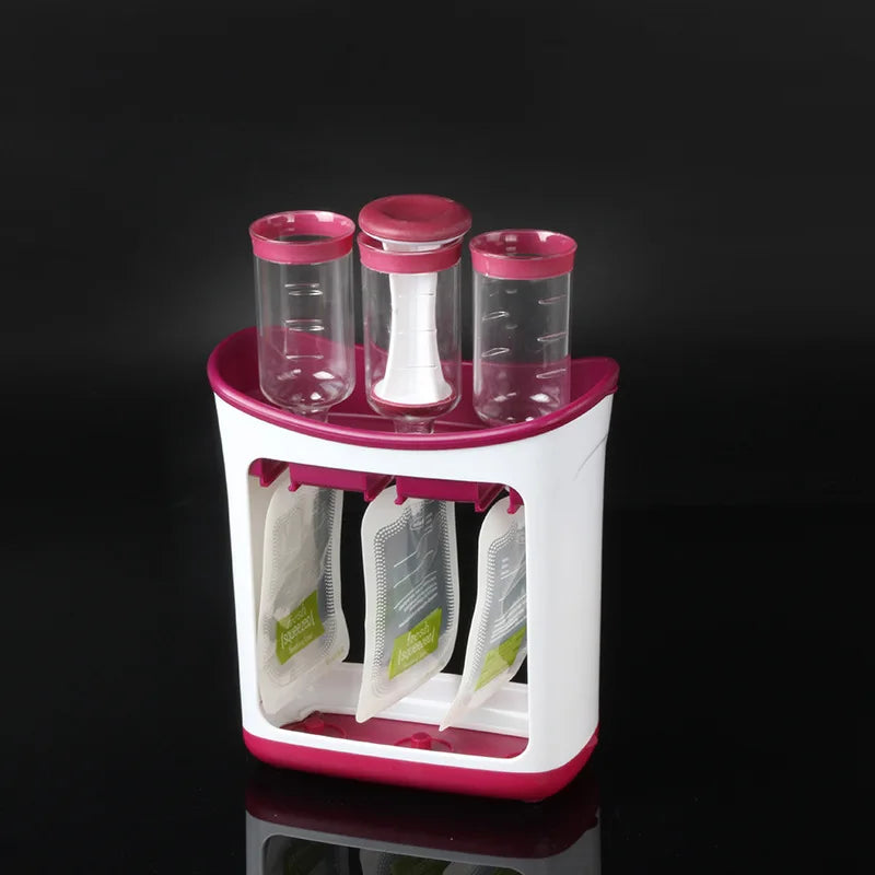 Baby Food Squeeze Station with 10 Pouches - Weaning Food Dispenser
