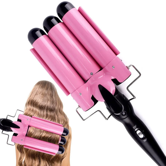 Iron Ceramic Triple Barrel Hair Curler