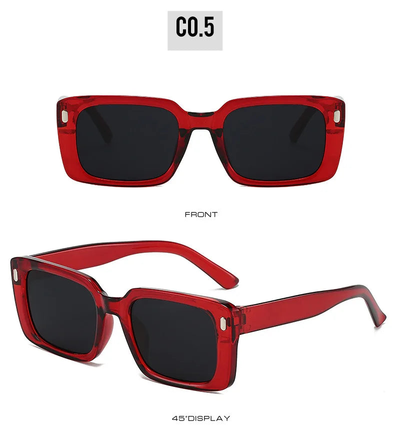 Women's Retro Square Anti UV 400 Sunglasses