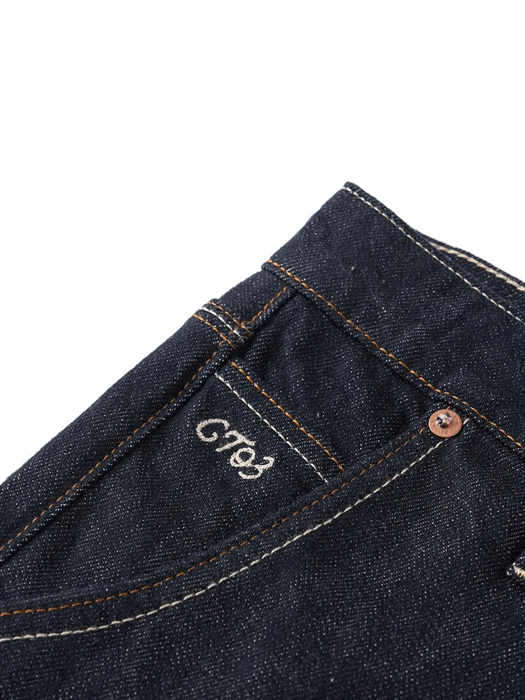 Men's Comfortable Tapered Jeans - Colourfast Washed Denim