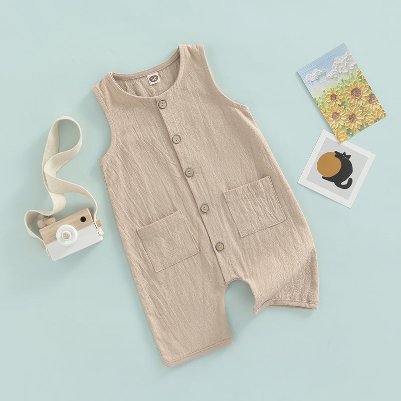 Toddler Baby Summer Romper with Pockets (0-24M)