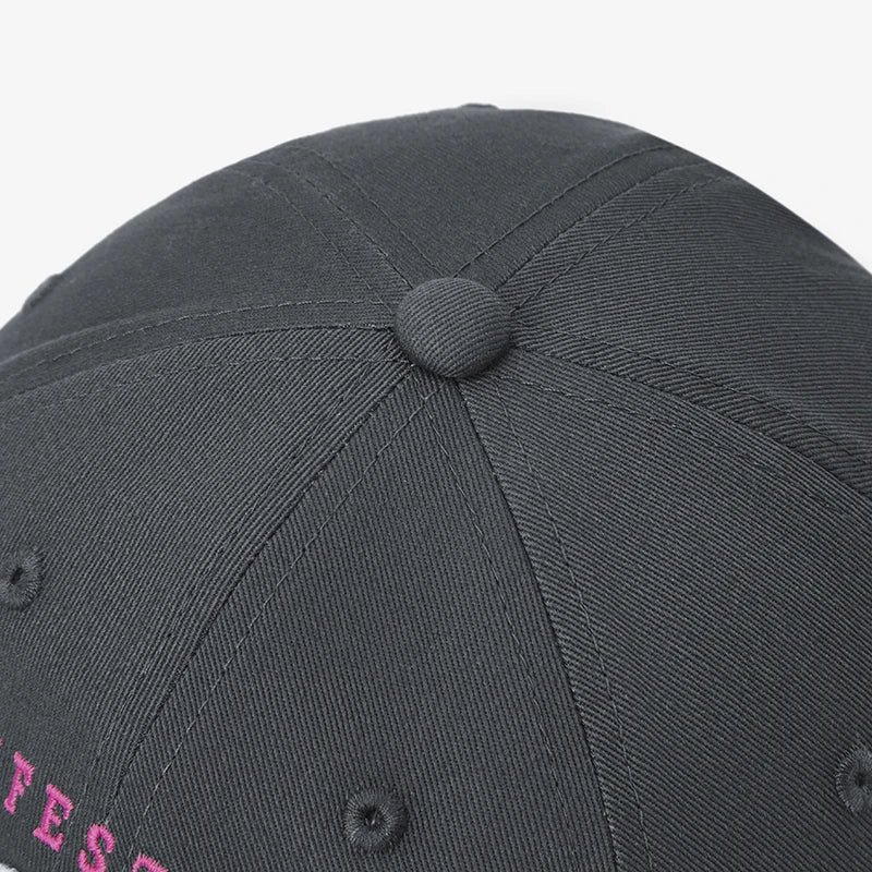 Retro College Style Embroidered Baseball Cap - Adjustable Snapback Sun Hat