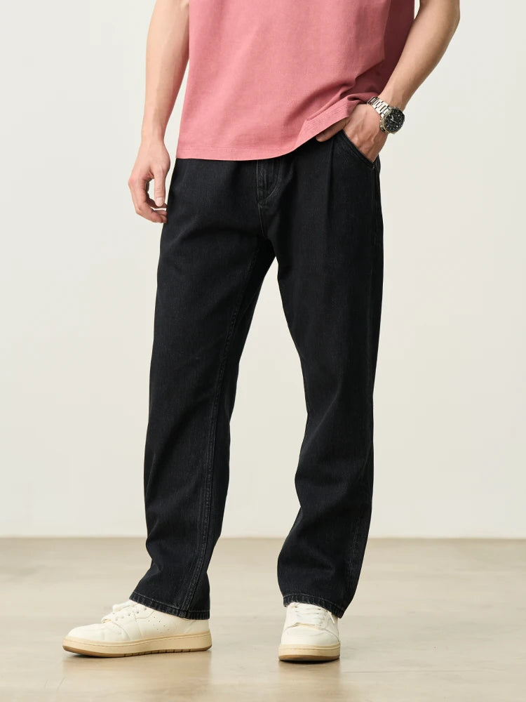Loose Tapered Vintage Jeans - 11.5oz Cotton Denim Trousers