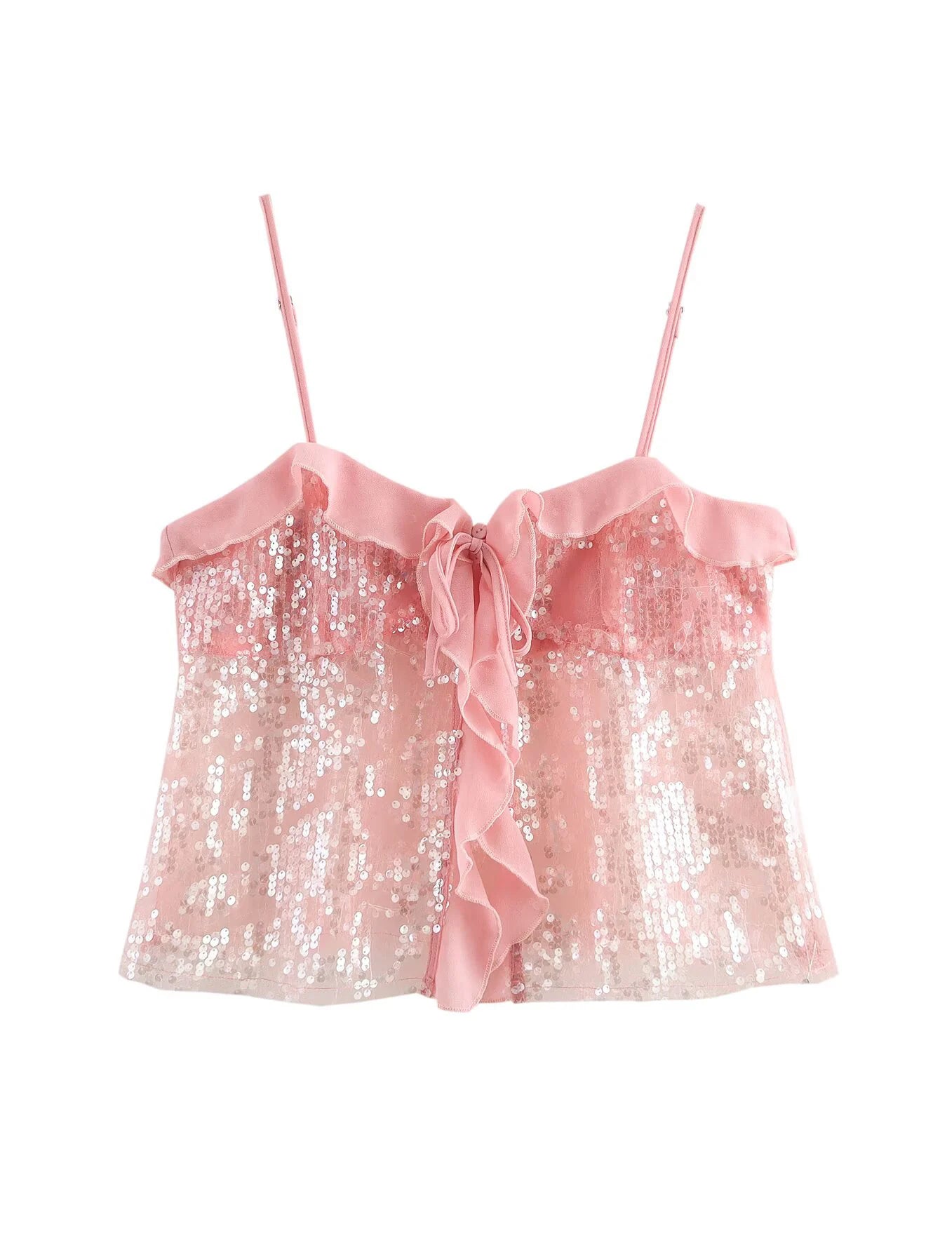 Women's Retro Bow Tie Sequin Short Suspender Vest