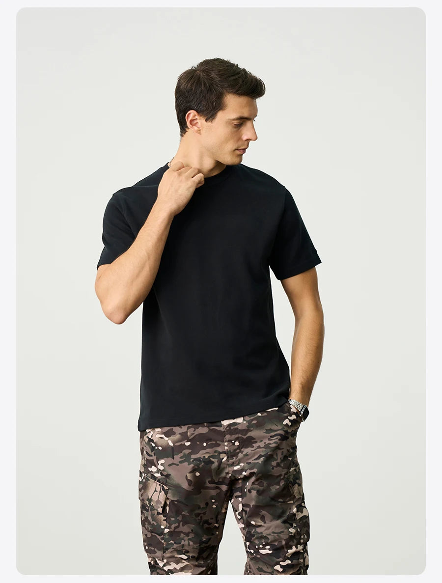 Men's Summer Slim Fit Active Quick Lightweight 140gsm Anti Static Conductive Fabric Athletic Gym T-Shirt
